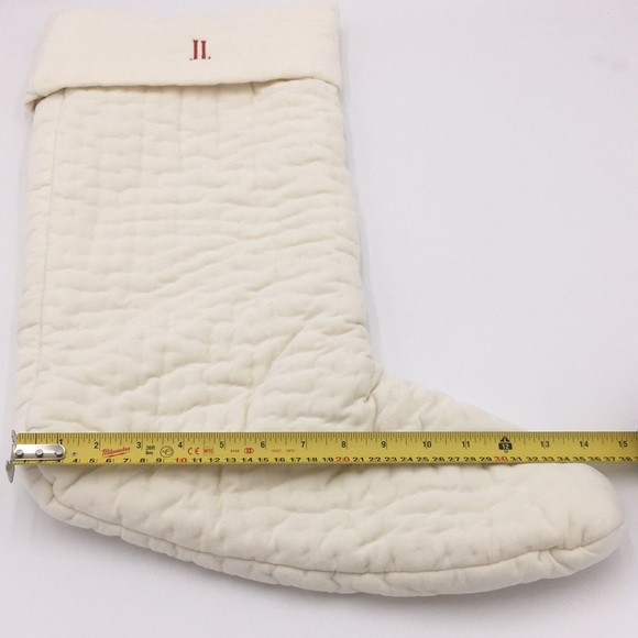 Pottery Barn Quilted Velvet Christmas Stocking JL - Picture 11 of 12